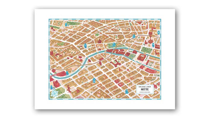 The art print for Berlin Mitte is out, delivered with muscle power!